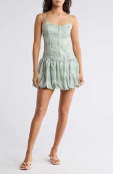 Lush Corset Bubble Hem Minidress