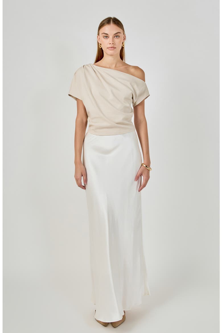 Off the Shoulder Cropped Top, Alternate, color, TAUPE