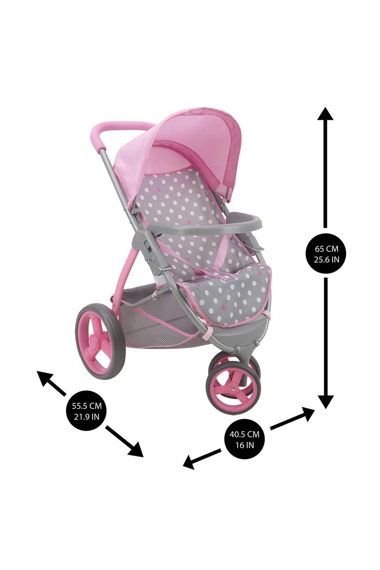 Cotton Candy Pink Doll Jogger Stroller, Fits Dolls Up to 24", Alternate, color, Multicolored