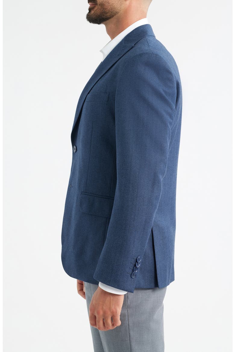Modern Fit Blue Wool Blend Herringbone Sport Coat, Alternate, color, NAVY