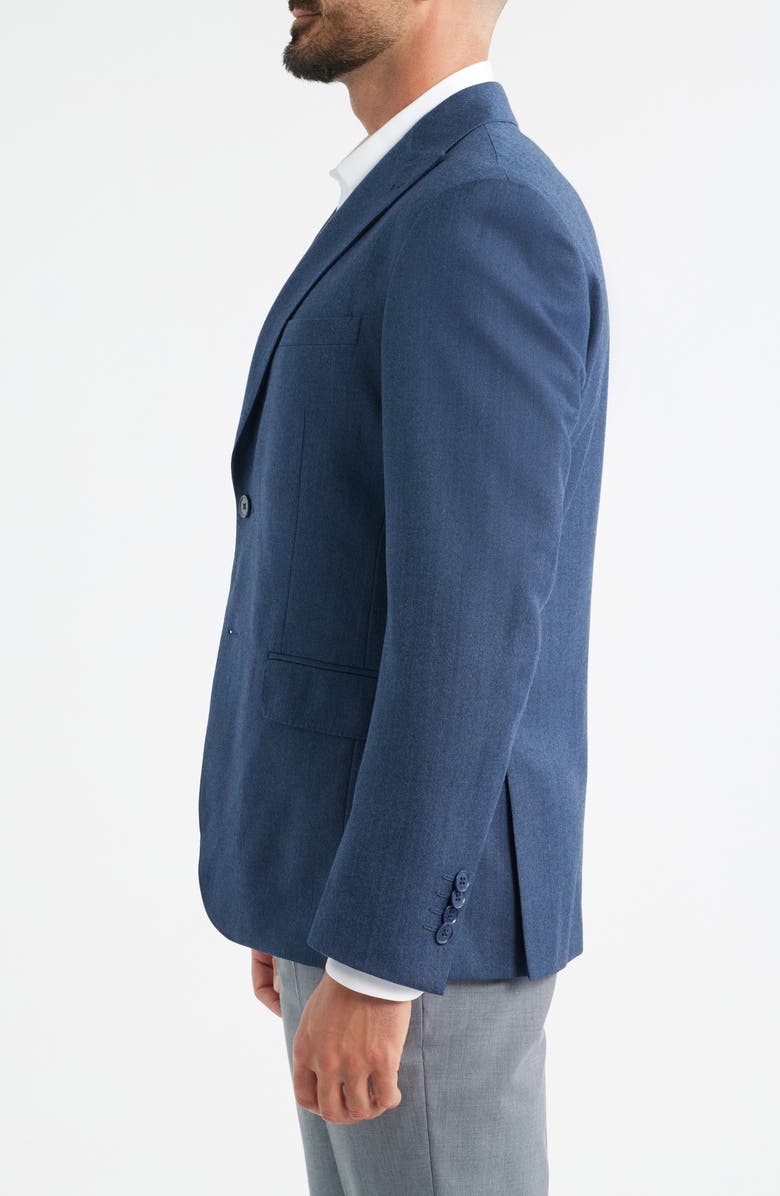DANIEL HECHTER Modern Fit Blue Wool Blend Herringbone Sport Coat, Alternate, color, Navy