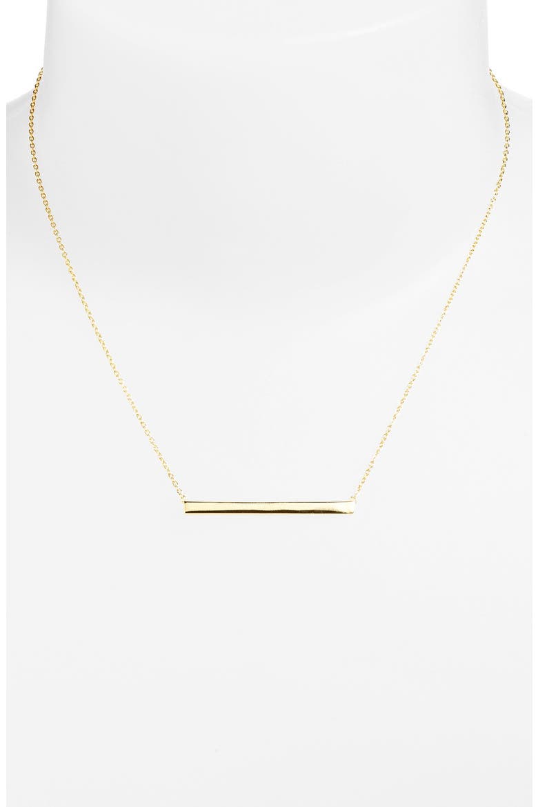 Argento Vivo Bar Pendant Necklace, Alternate, color, GOLD