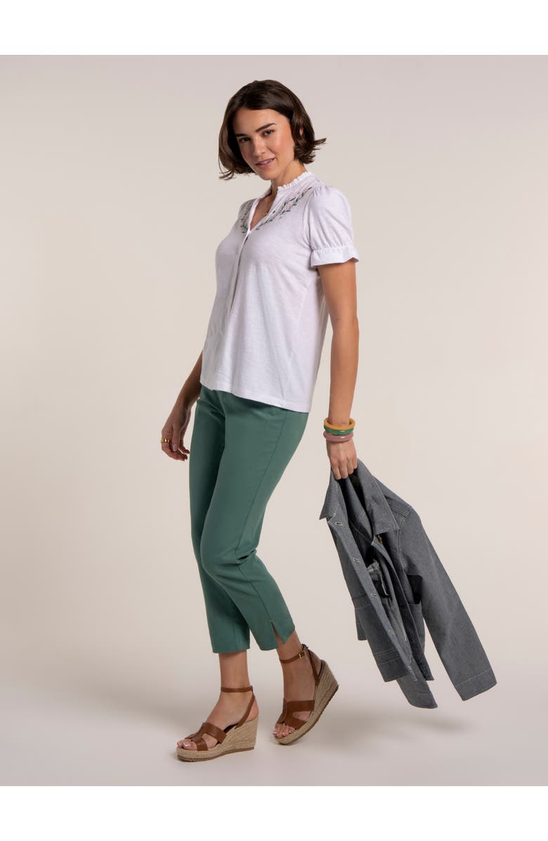 Brakeburn Isadora Embroidery Detail Blouse, Alternate, color, White