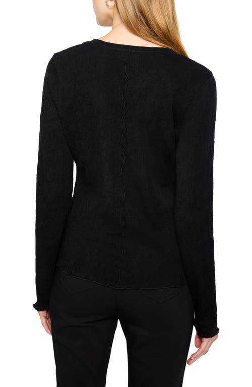 Nzt By Nic+zoe Lace Cotton V-neck T-shirt In Black