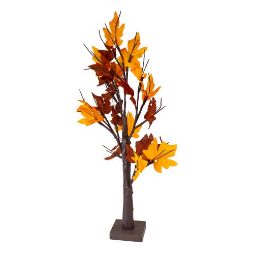 Northlight 2' Pre-lit Maple Artificial Fall Harvest Tree- Clear Led Lights In Multi
