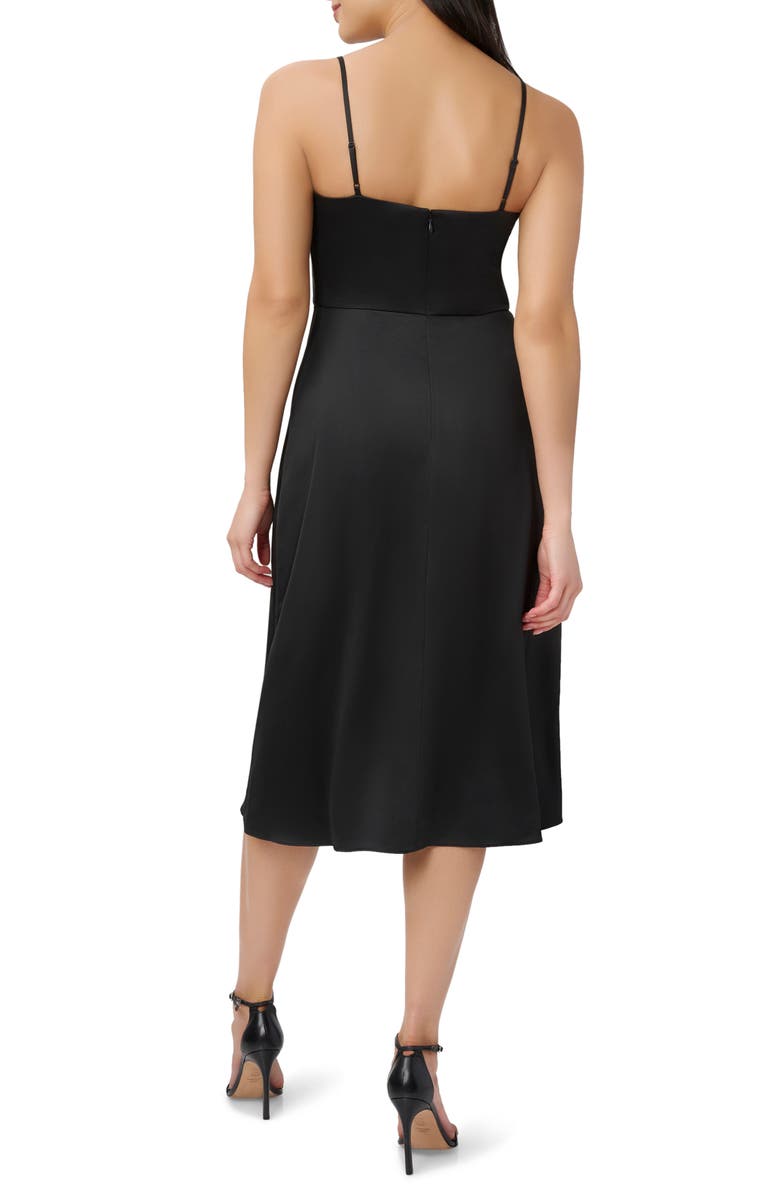 Adrianna Papell Cowl Neck Satin Midi Dress, Alternate, color,