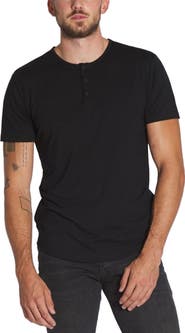 Cuts AO Curved Hem Short Sleeve Henley