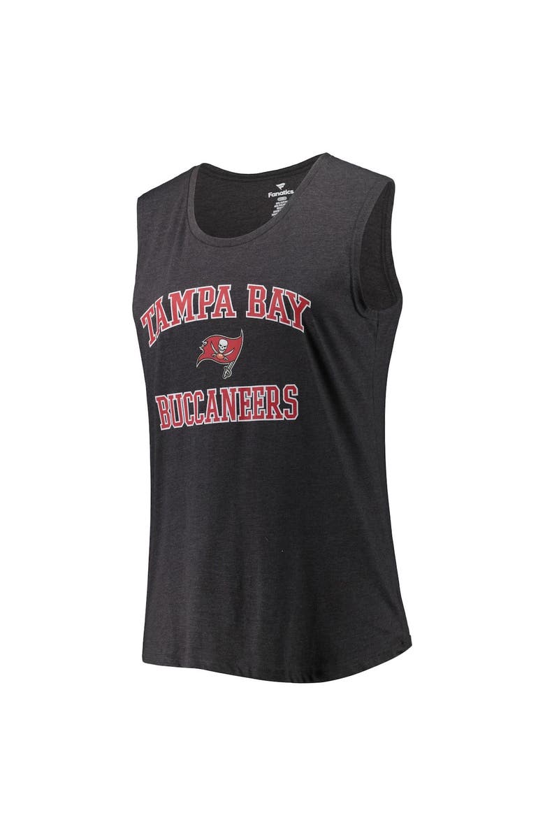 FANATICS Women's Fanatics Branded Heather Charcoal Tampa Bay Buccaneers Plus Size Tank Top, Alternate, color, 