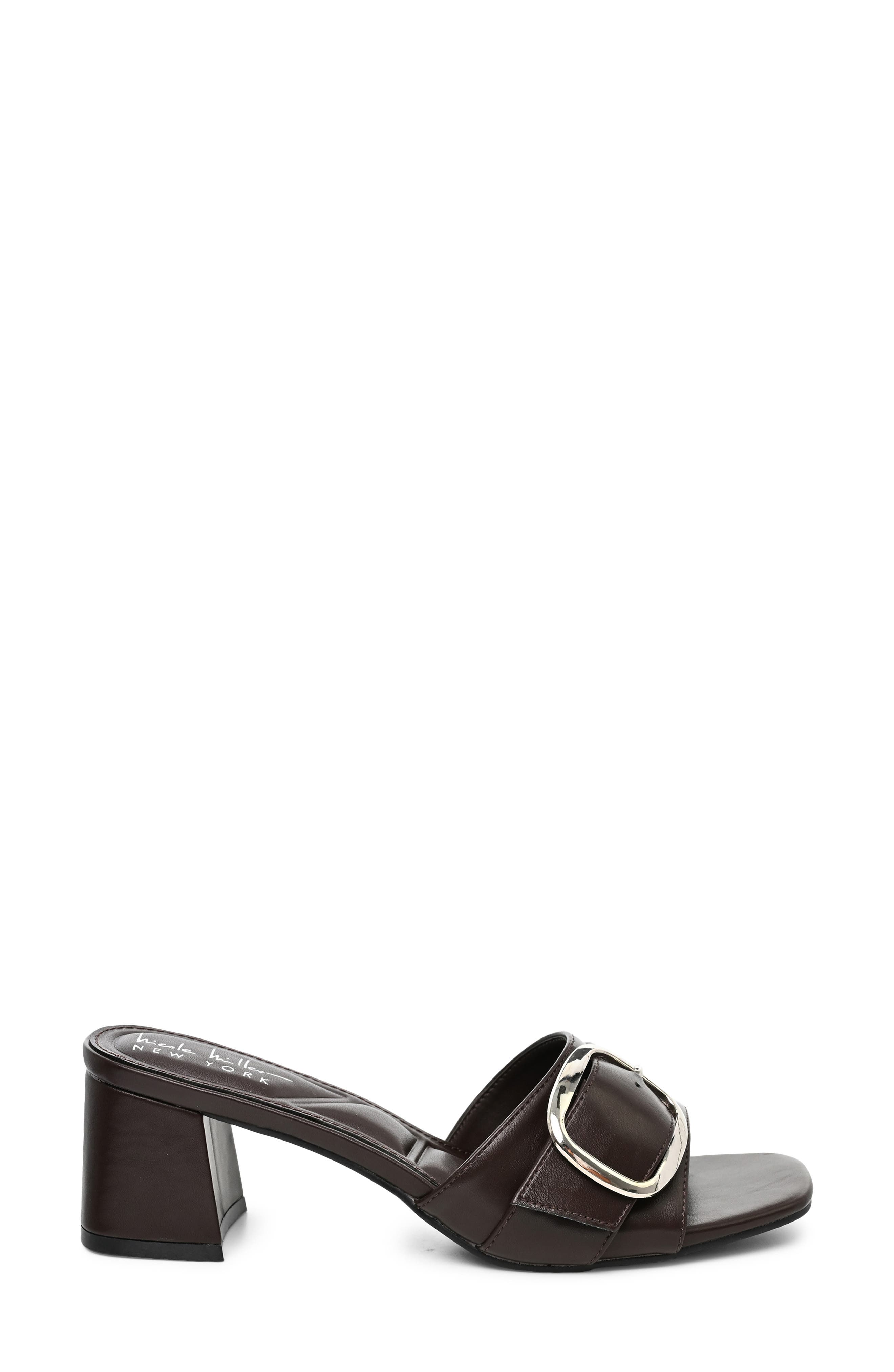 Buckle Slide Sandal, Alternate, color, CHOCOLATE
