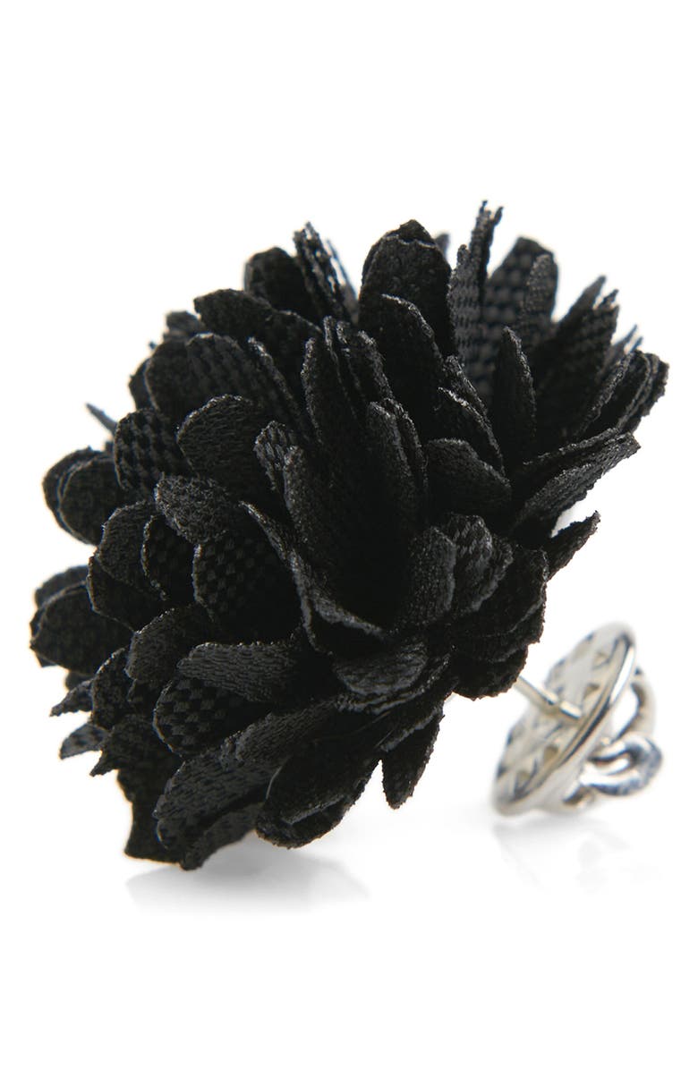 Brooklyn Brigade Men's Floral Lapel Pin, Alternate, color, Black