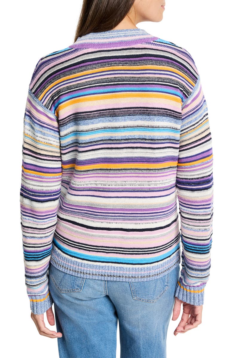 NIC+ZOE Flower Fields V-Neck Sweater, Alternate, color, Purple Multi