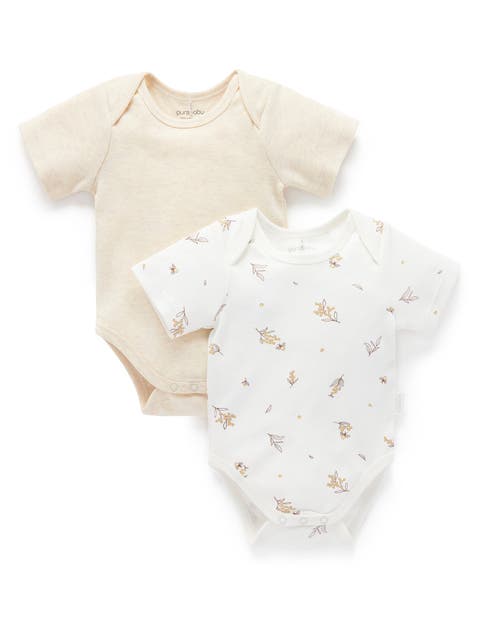 2 Pack Short Sleeve Bodysuit