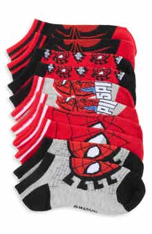 BERKSHIRE FASHIONS Kids' Marvel Spiderman Assorted 5-Pack Socks with Reusable Pouch