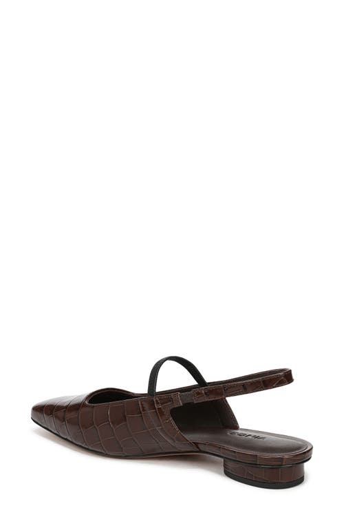 Vince Venice Croc-embossed Leather Slingback Flats