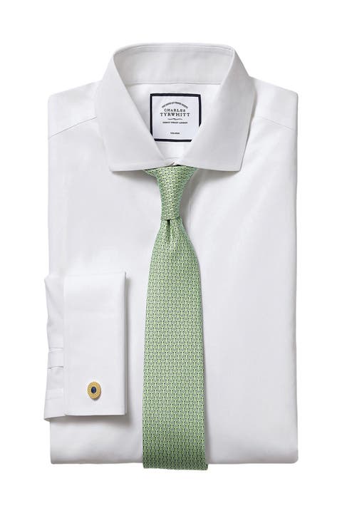 Non-Iron Poplin Cutaway Slim Fit Shirt Double Cuff