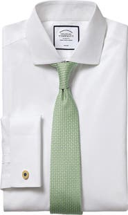 Charles Tyrwhitt Non-Iron Poplin Cutaway Slim Fit Shirt Double Cuff