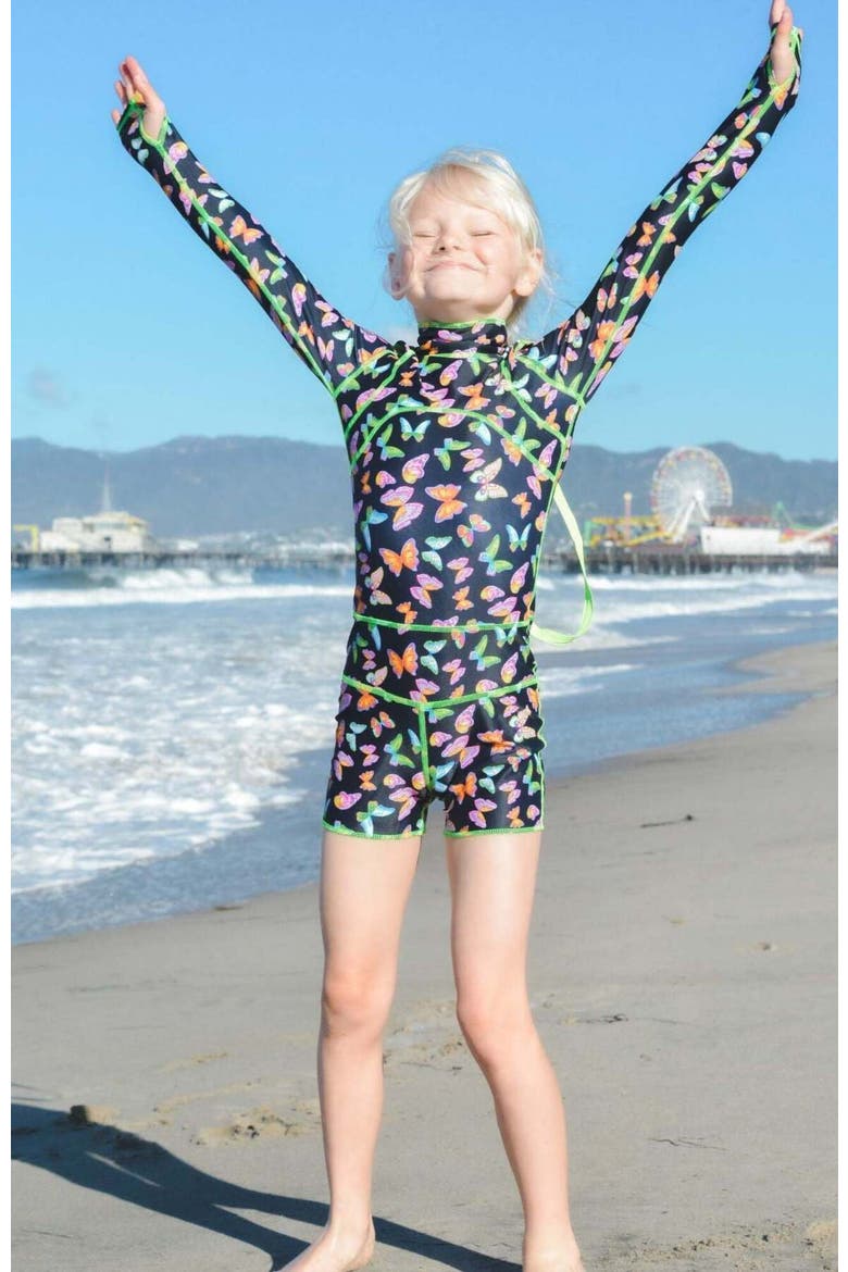 Girls' One-Piece Swimsuit - UPF 50+, Alternate, color, Black
