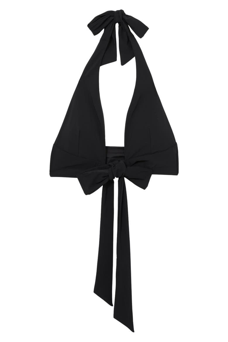 Helena Wraparound Bikini Top, Alternate, color, BLACK