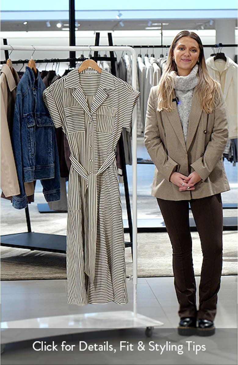 Portia Directional Stripe Maxi Shirtdress, sales video thumbnail