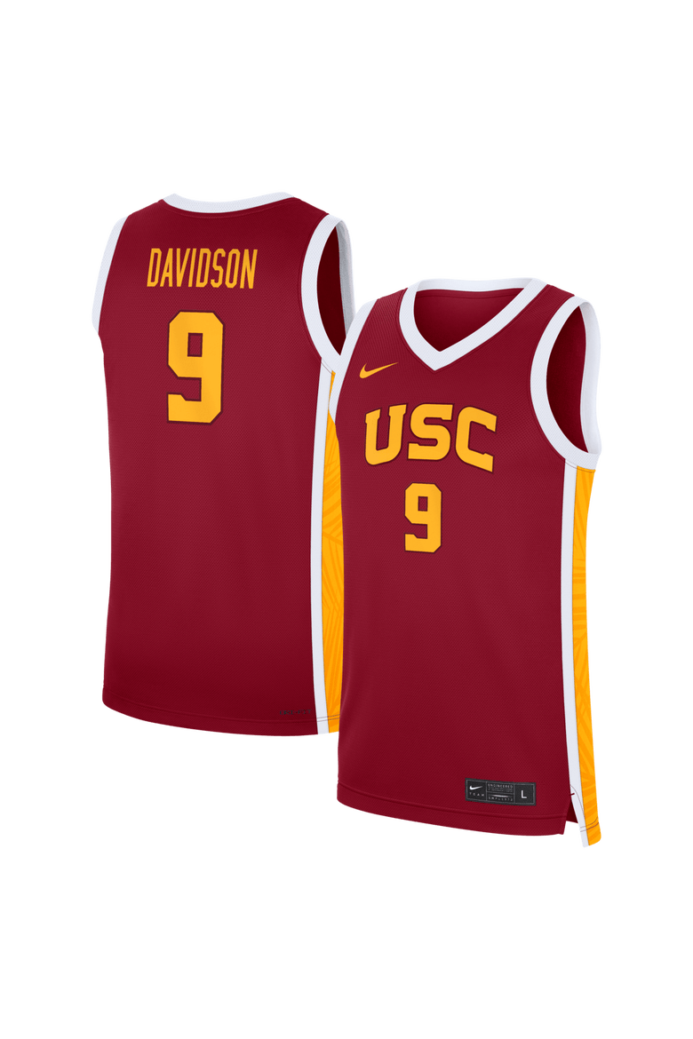 Men's Nike Jazzy Davidson Cardinal USC Trojans Road Replica Basketball Jersey, Main, color, Cardinal