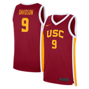 Nike Men's Nike Jazzy Davidson Cardinal USC Trojans Road Replica Basketball Jersey