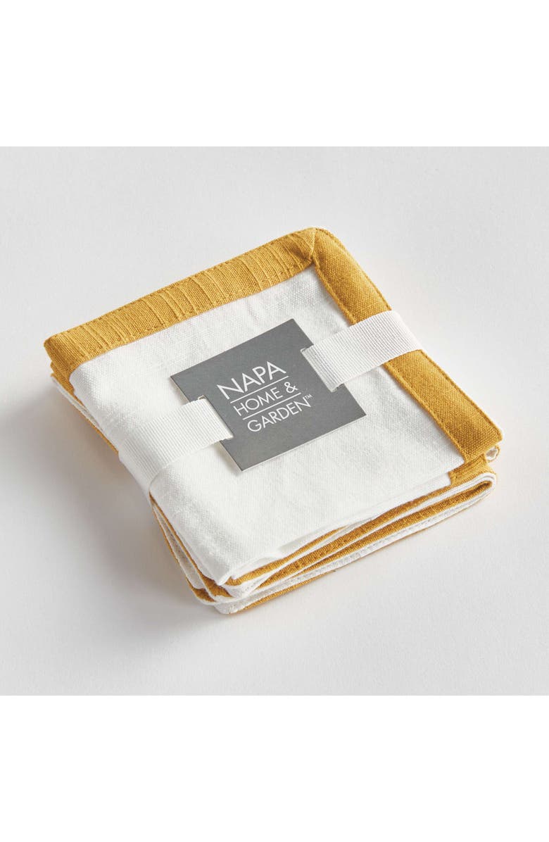 Napa Home & Garden Connor Cocktail Napkins Set Of 4, Alternate, color, Yellow