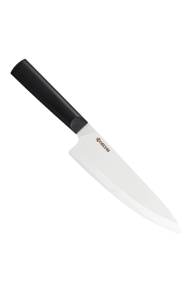 INNOVATIONwhite® 7-Inch Ceramic Chef's Knife, White Blade with Non-Slip Black Handle, Main, color, White