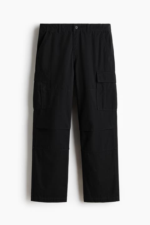 Relaxed Fit Cotton Cargo Trousers