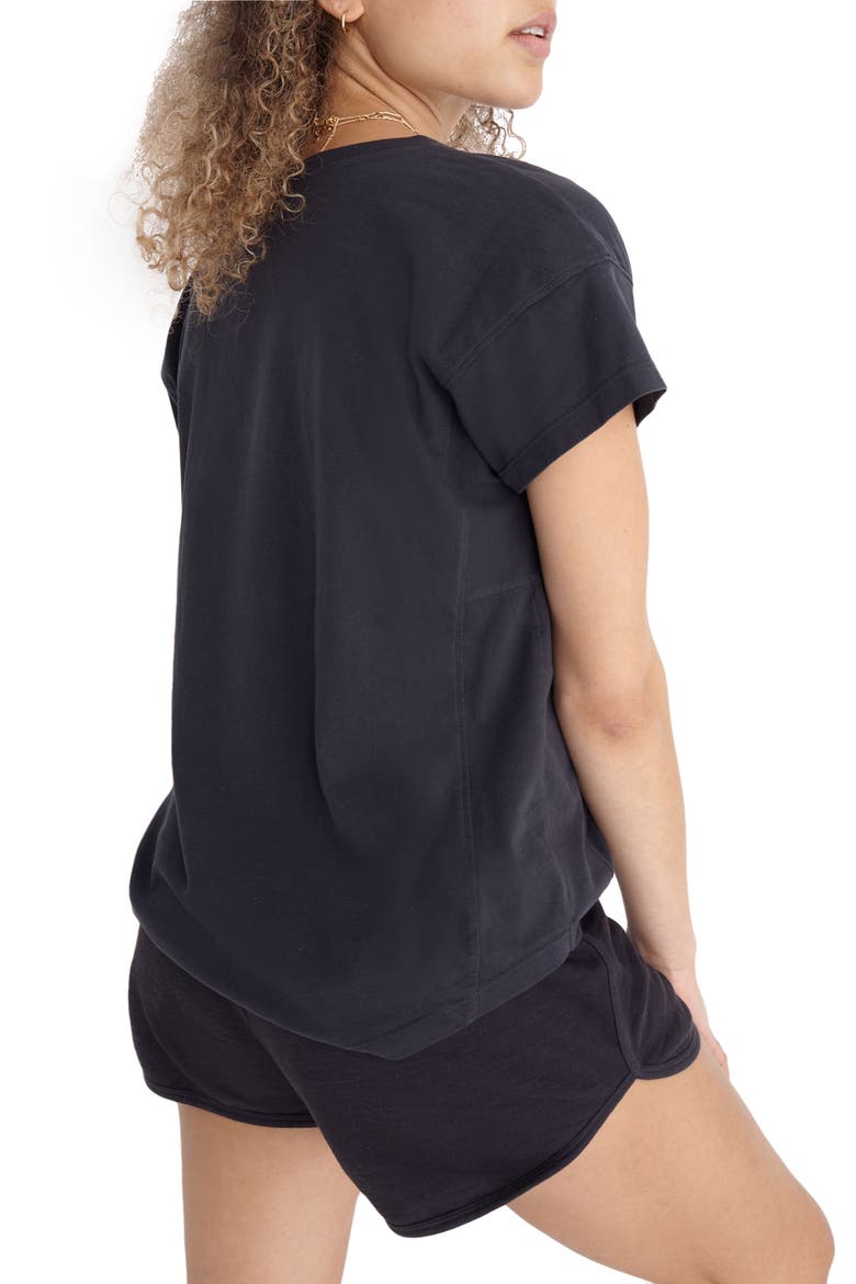 Seamed T-Shirt, Alternate, color, BLACK COAL