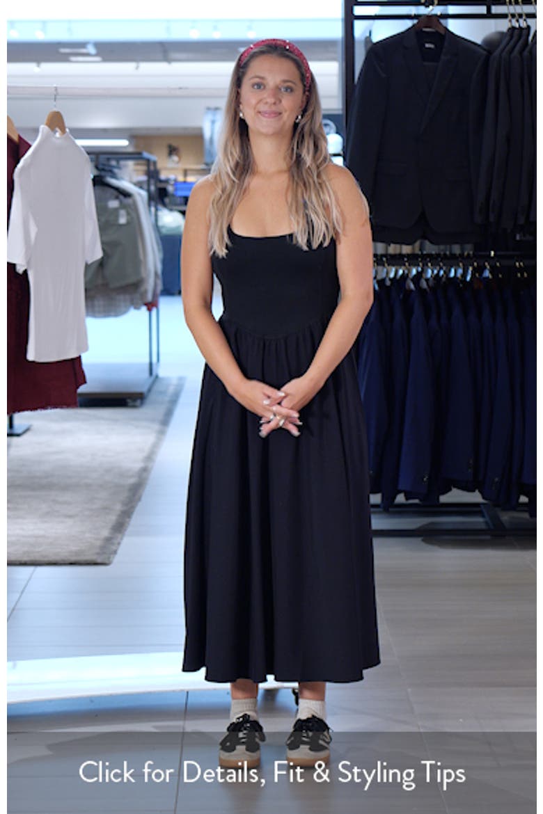 Effortless Square Neck Midi Dress (Women) | Nordstrom