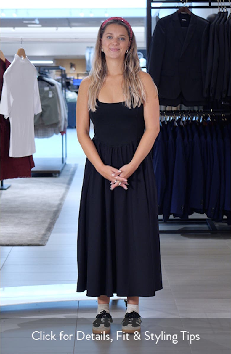 Effortless Square Neck Midi Dress