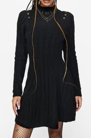Disturbia Dream Ribbed Skater Knit Dress