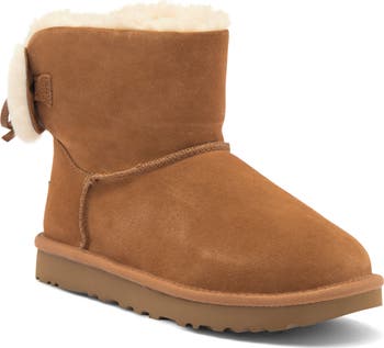 UGG® Classic Double Bow Mini Bootie (Women) | Nordstromrack
