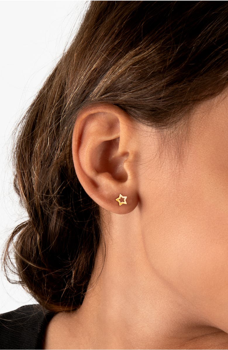 Tiny Blessings 14K Gold Wish Upon a Star Studs Screw Back Earrings, Alternate, color, 14K Yellow Gold