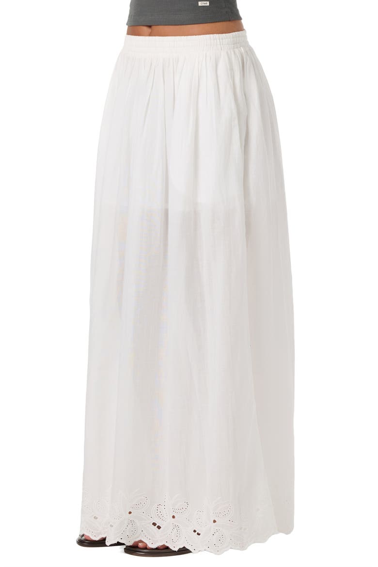 Annalee Eyelet Embroidered Maxi Skirt, Alternate, color, WHITE