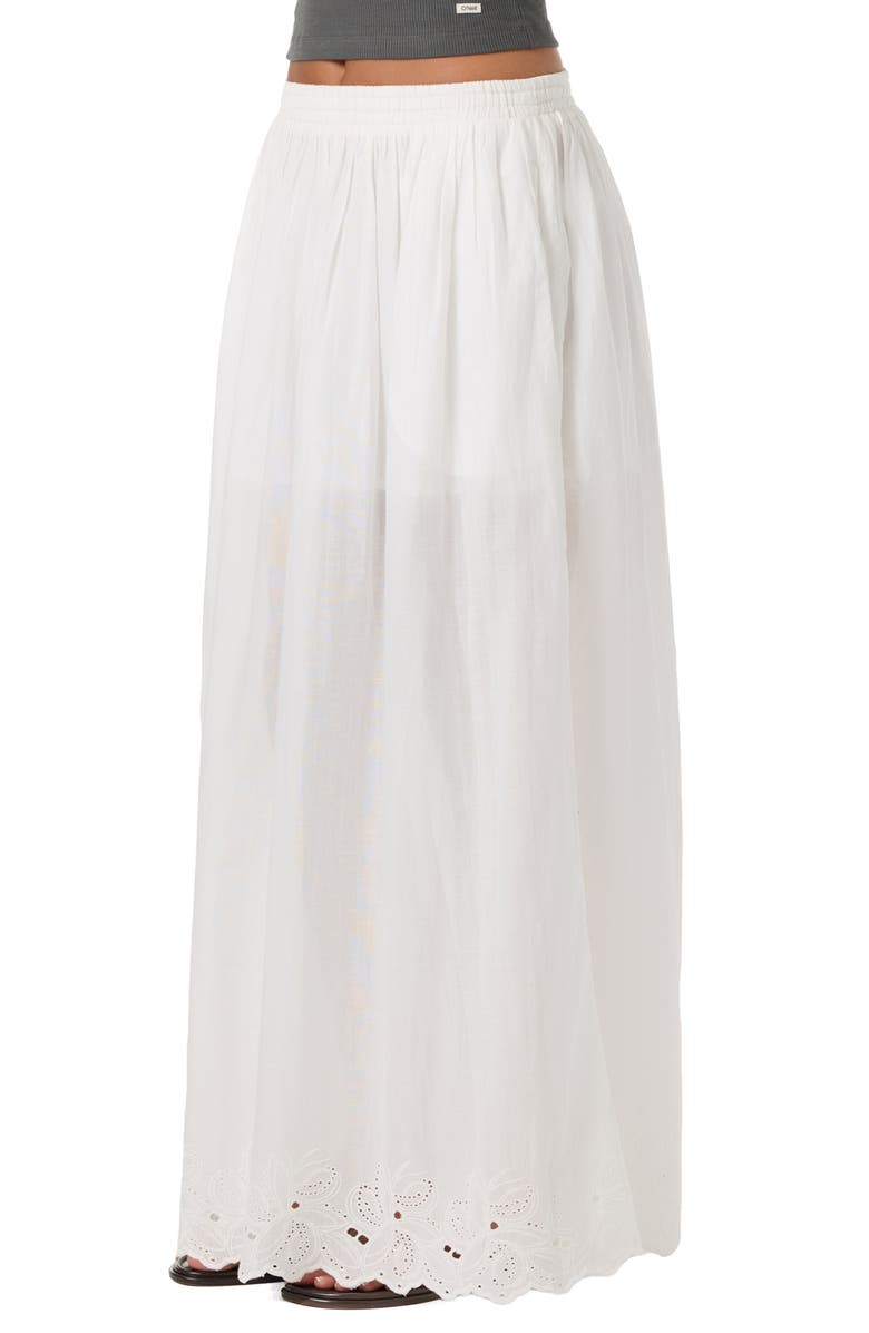 O'Neill Annalee Eyelet Embroidered Maxi Skirt, Alternate, color, White