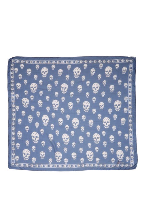 Alexander Mcqueen Skull Foulard Silk Scarf In Multi