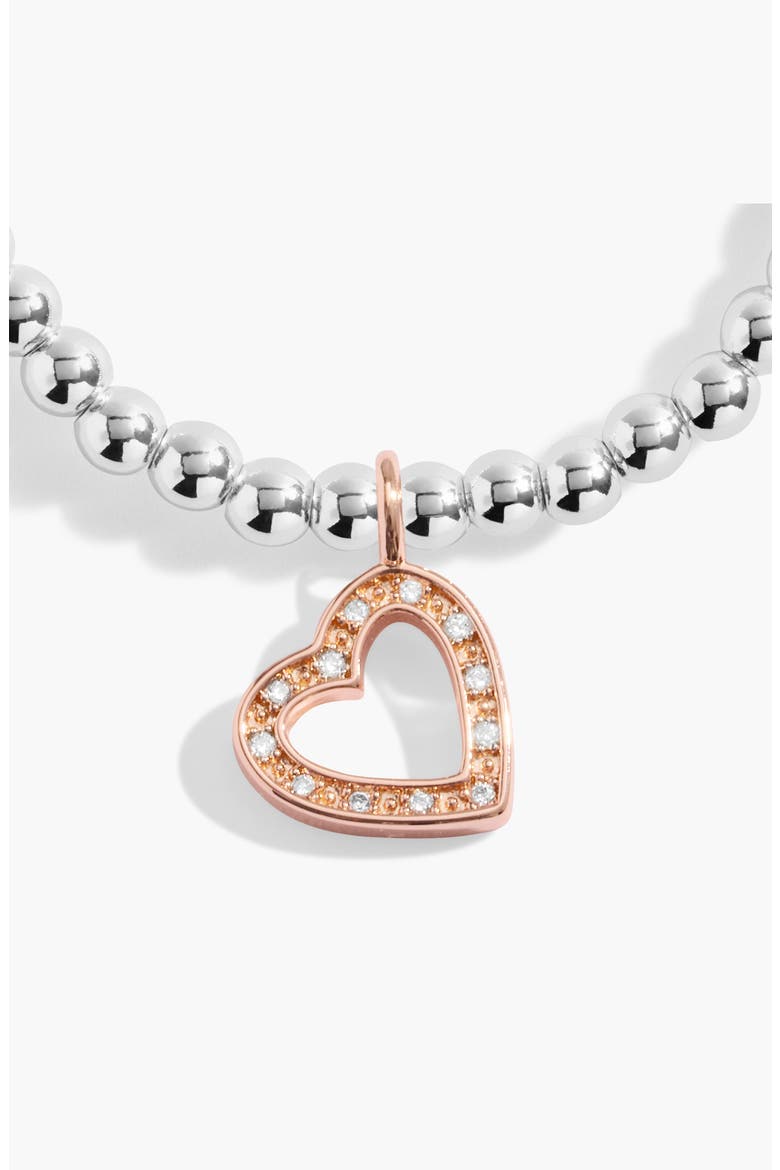 A Little 'Happy Birthday Beautiful' Bracelet In Silver And Rose Gold-Tone Plating, Alternate, color, Metallic Silver