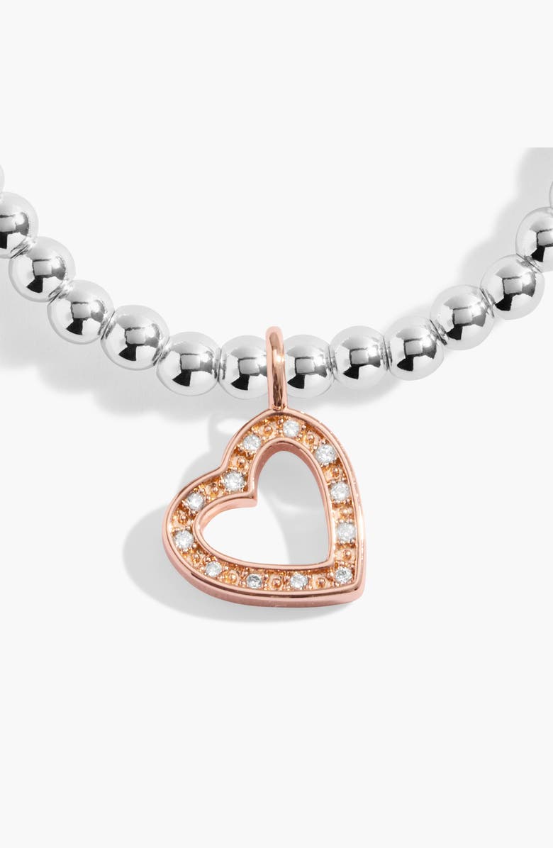 A Littles & Co A Little 'Happy Birthday Beautiful' Bracelet In Silver And Rose Gold-Tone Plating, Alternate, color, Metallic Silver