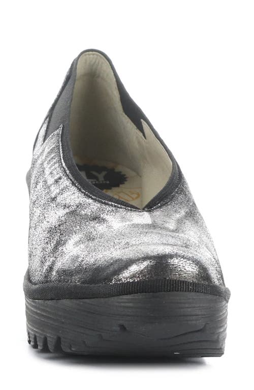 Fly London Yoza Wedge Ballet Shoe In Black