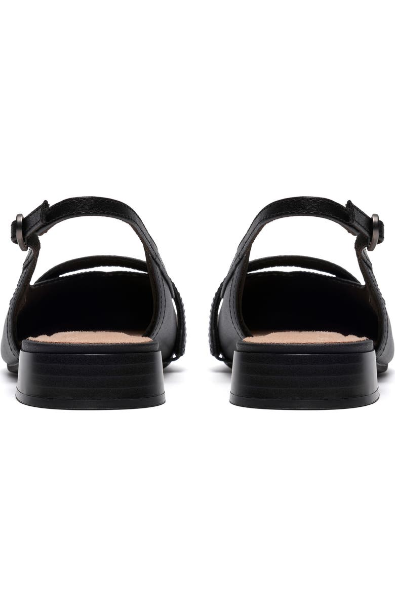 Clarks<sup>®</sup> Natalyn Pointed Toe Slingback Flat, Alternate, color, Black Leather