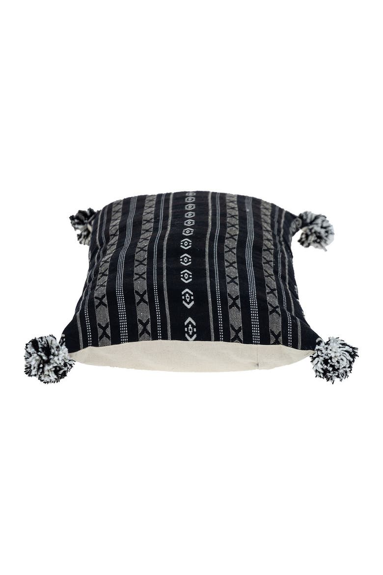 Raven Transitional Black Throw Pillow, Alternate, color, BLACK