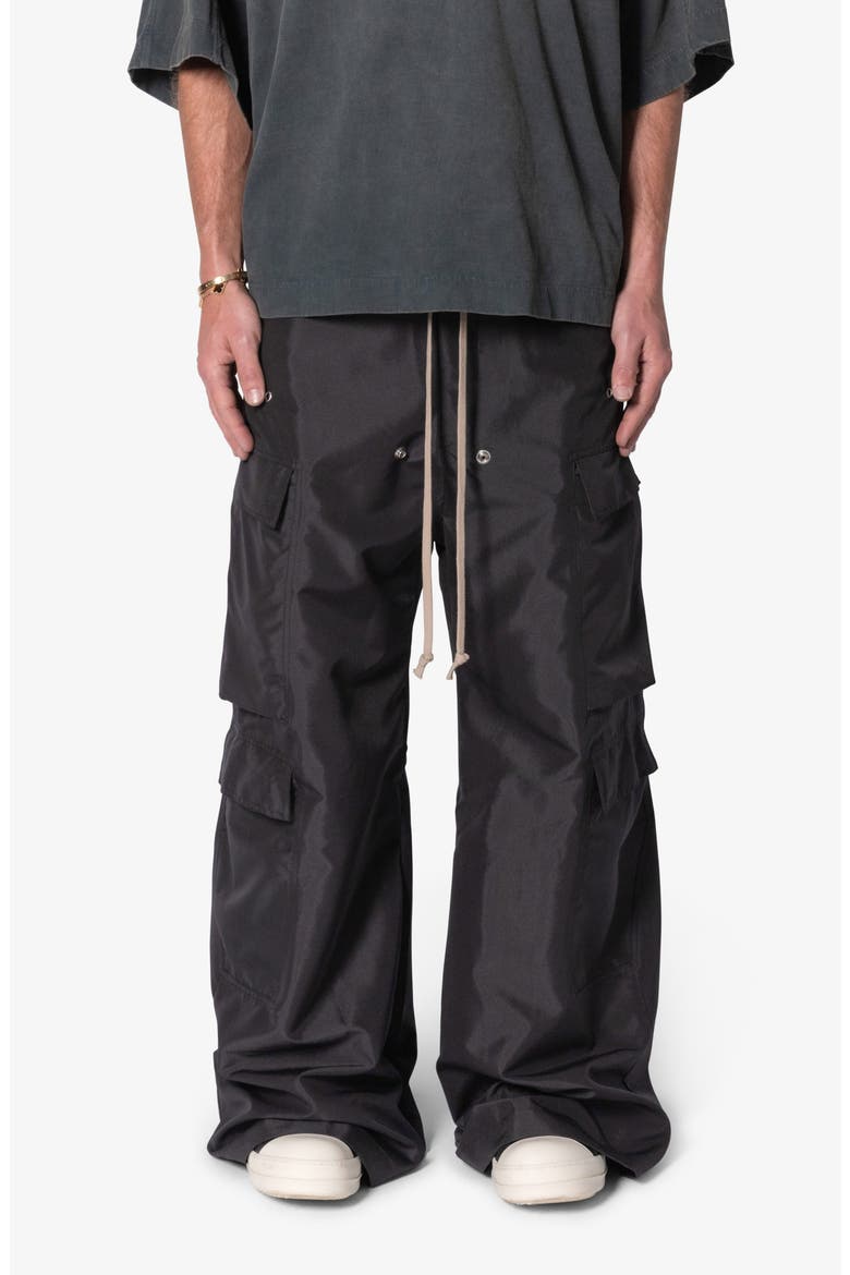 Rave Oversize Double Cargo Pocket Pants, Main, color, BLACK