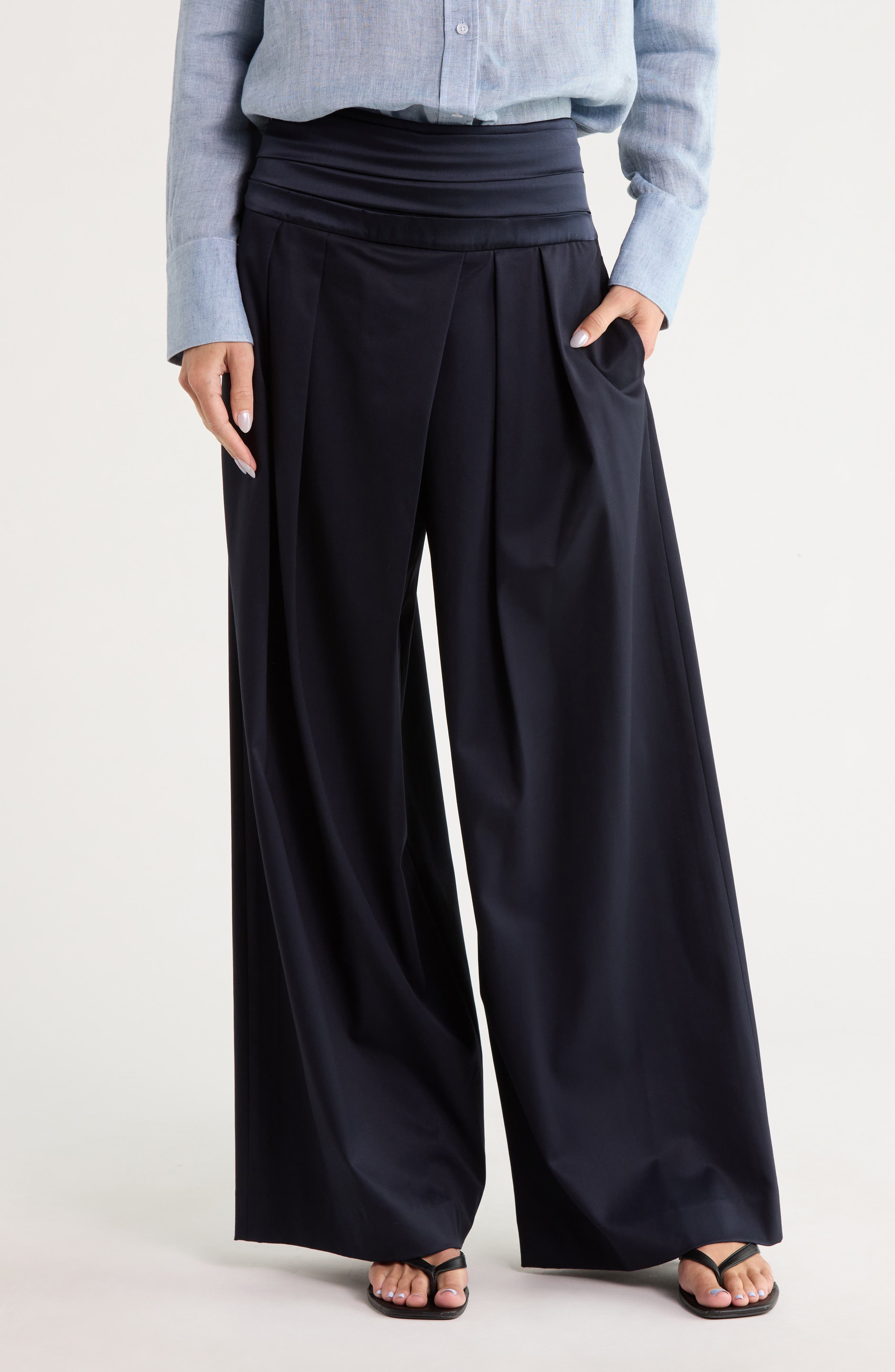 Delancey St Pleated Wide Leg Pants