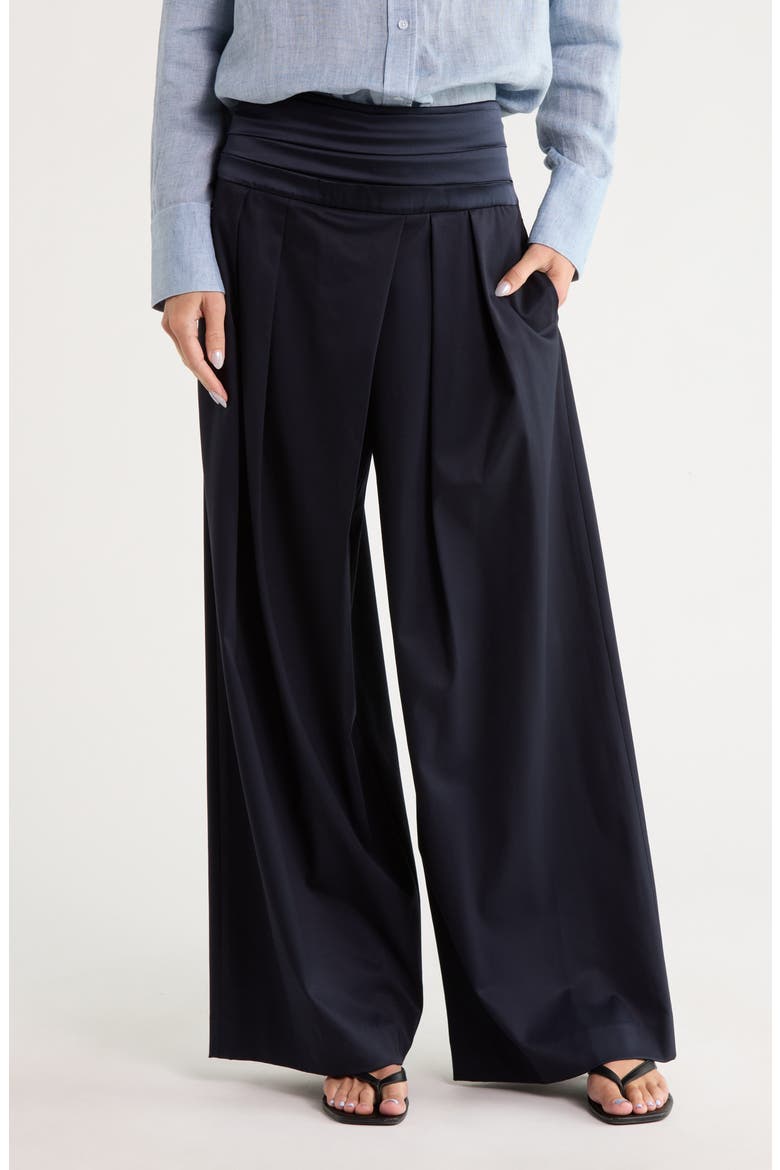Delancey St Pleated Wide Leg Pants, Main, color, MIDNIGHT