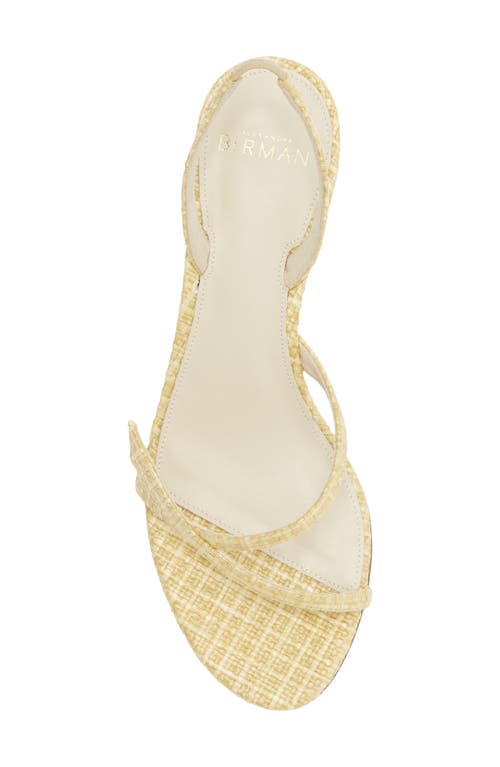 Alexandre Birman Tita Bell 85 Raffia Slingback Sandal In Gold