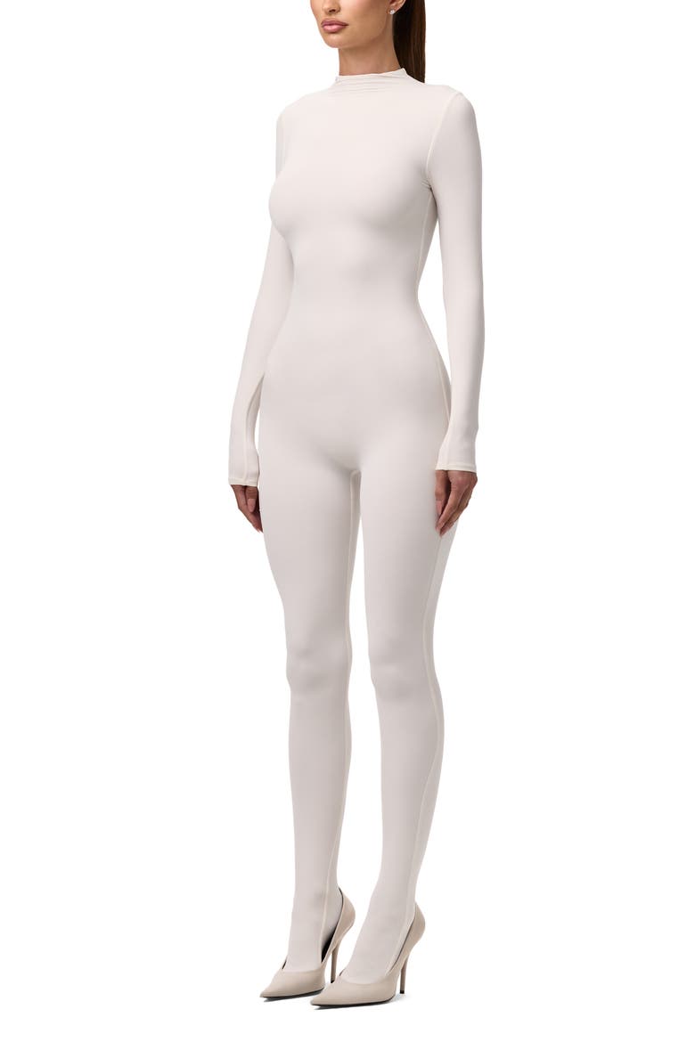 Long Sleeve Closed Toe Jumpsuit, Alternate, color, BONE