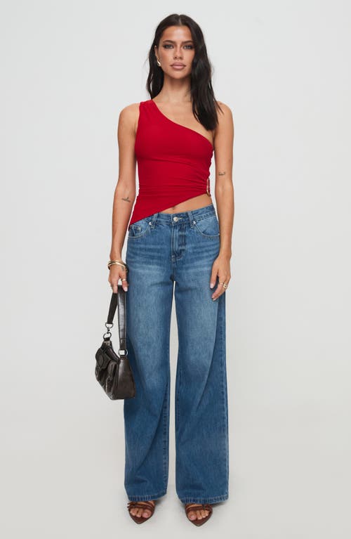 Princess Polly Machiatto One-shoulder Asymmetric Jersey Top