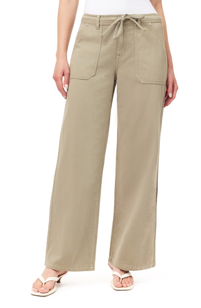 Kensie Drapey Easy Drawstring Pants, Main, color, Camouflage