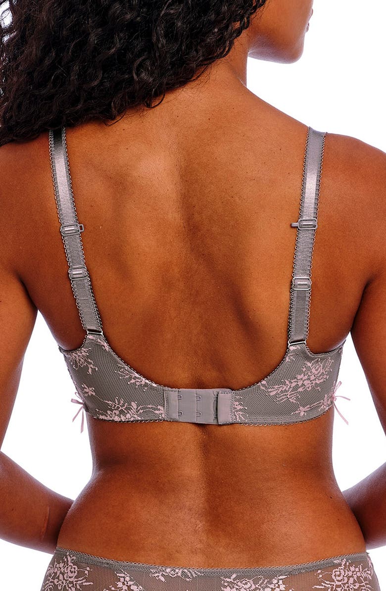 Freya Offbeat Decadence Underwire Side Support Bra, Alternate, color, Grey / Pink